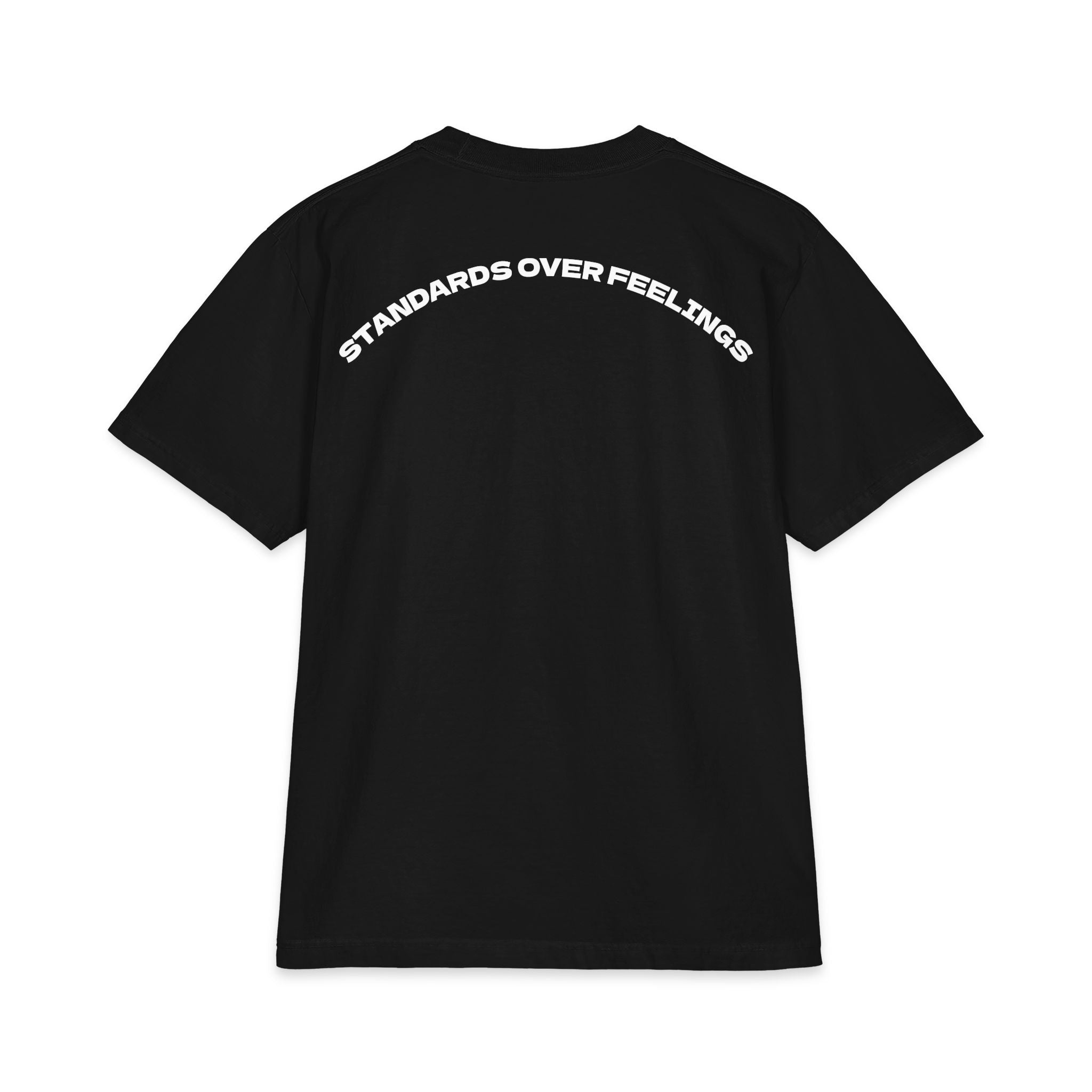 Standards Over Feelings Graphic Tee — "GENMC" Chest Logo