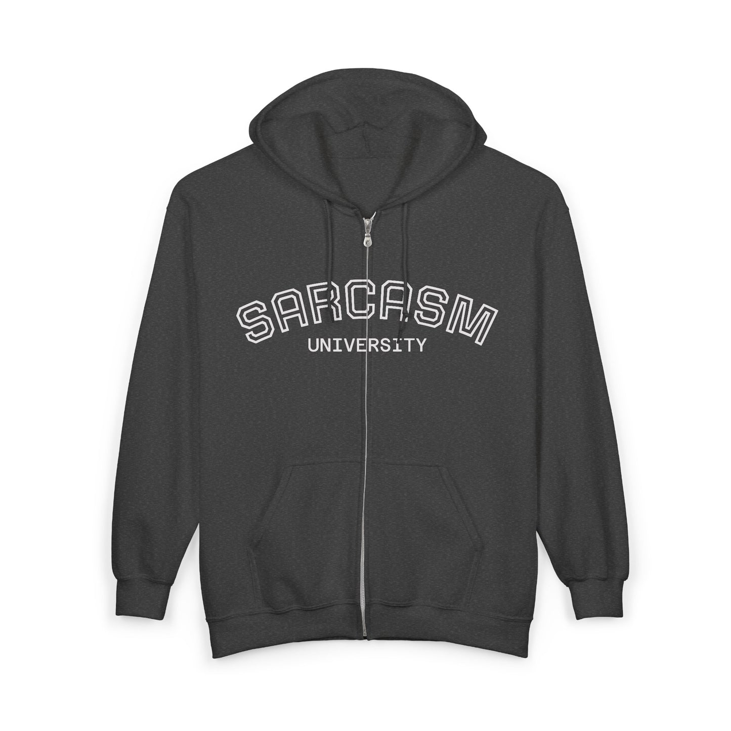Sarcasm University Hoodie - Unisex Full Zip Sweatshirt